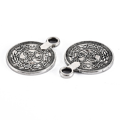 Tibetan Style Alloy Pendants TIBEP-Q089-015-RS-1