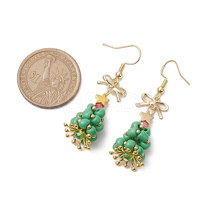 GLass Dangle Earrings EJEW-TA00440-01-1