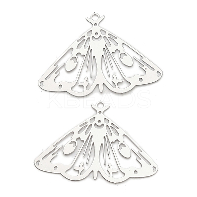 201 Stainless Steel Etched Metal Embellishments Pendants STAS-A113-01P-1