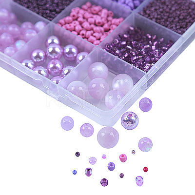 DIY 18 Style Resin & Acrylic Beads Jewelry Making Finding Kit DIY-NB0012-04F-1