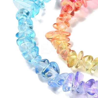 Spray Painted Transparent Glass Beads Strands GLAA-P060-01A-15-1
