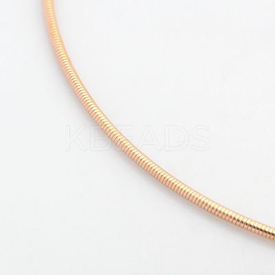 Casual Style 304 Stainless Steel Choker Necklaces X-STAS-O037-02RG-1