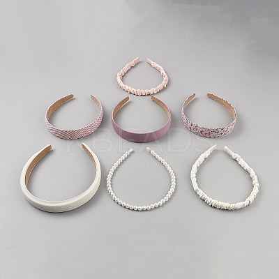 7Pcs Plastic & Polyester Hair Bands Hair Accessories for Women Girls PHAR-WH20014-16A-1