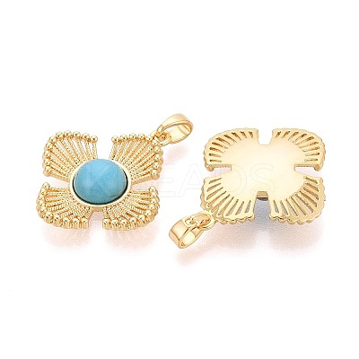 Synthetic Turquoise Pendants KK-N287-07G-02-1