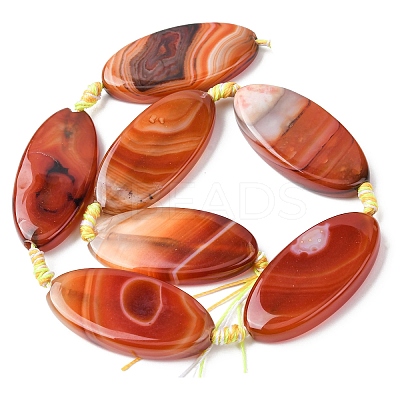 Natural Banded Agate Beads Strands G-P605-F01-01-1
