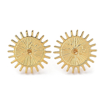 Ion Plating(IP) 304 Stainless Steel Stud Earring Findings STAS-M323-04G-1