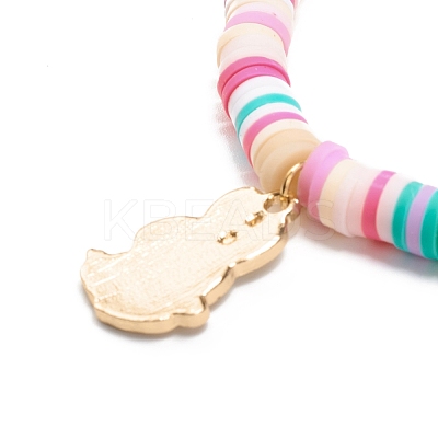 Handmade Polymer Clay Heishi Surfer Stretch Bracelet BJEW-JB08670-1