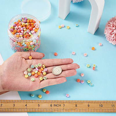 1000Pcs 4 Style Opaque Acrylic Beads MACR-CW0001-07-1
