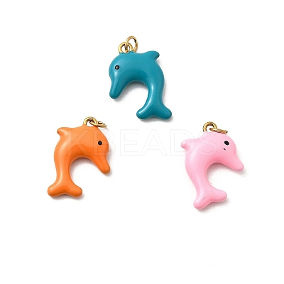 304 Stainless Steel Enamel Pendants STAS-B097-02G-1