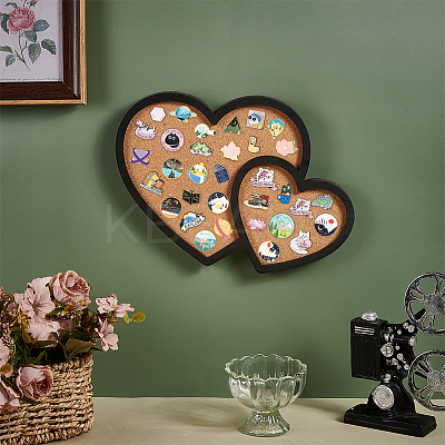 Wood Wall Jewelry Display Cork Tray AJEW-WH0348-466D-1