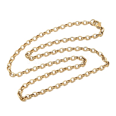 304 Stainless Steel Cable Chain Necklaces NJEW-K305-08G-1