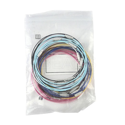 32Pcs 8 Colors Steel Wire Bracelet Cord DIY Jewelry Making TWIR-FS0001-02-1