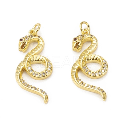 Brass Micro Pave Cubic Zirconia Pendants KK-E068-VB002-1