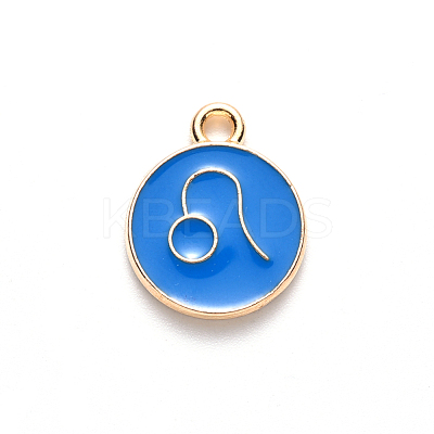 Alloy Enamel Pendants ENAM-S124-01A-02G-1