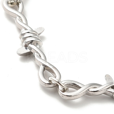 Alloy Thorns Link Chain Bracelet BJEW-C026-01P-1
