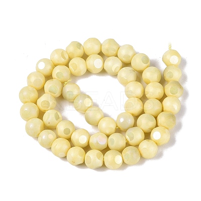 Ombre Effect Dyed Electroplate Opaque Glass Beads Strands EGLA-Q130-01A-23-1