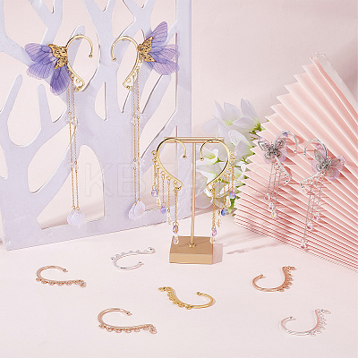 30Pcs 3 Colors Alloy Ear Cuff Findings FIND-SC0003-95-1