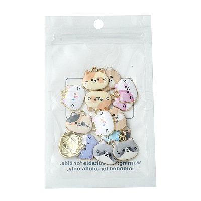 16Pcs 8 Colors Painted Alloy Pendants FIND-FS0001-97-1