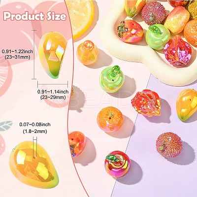 Electroplate Opaque Resin Beads RESI-CJC0006-037-1