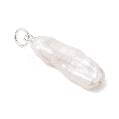 Natural Baroque Keshi Pearl Pendants PALLOY-JF04918-1