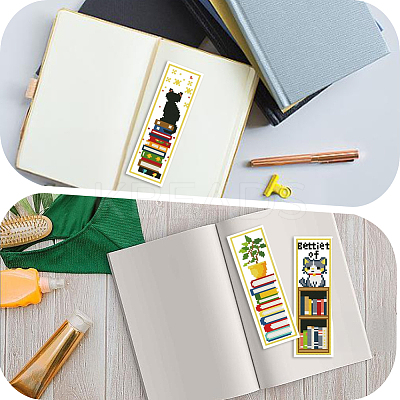 1 Bag Bookmarks Painting Needle Felting Kit for Beginners DIY-CP0013-36A-1