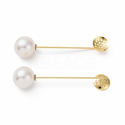 Brass Lapel Pin Base Settings LS-KK-I693-01G-1