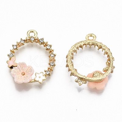 Alloy Enamel Pendants ENAM-S126-003A-RS-1