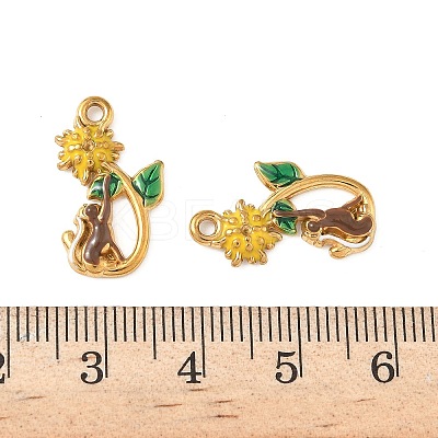 304 Stainless Steel Enamel Pendants STAS-I346-12G-02-1