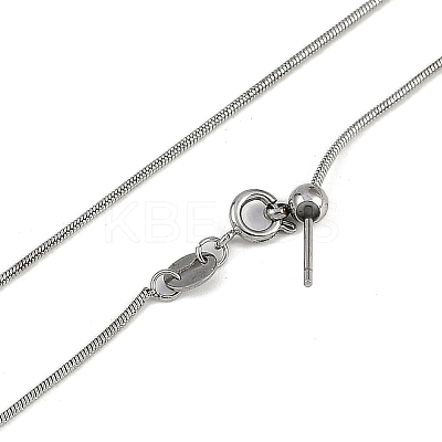 201 Stainless Steel Round Snake Chain Necklaces NJEW-H042-04P-01-1
