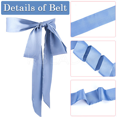 Long Thin Chiffon Silk-like Chain Belts for Women Girls AJEW-WH20001-48A-1