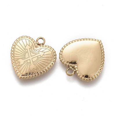 Valentine's Day Ion Plating(IP) 304 Stainless Steel Pendants STAS-F256-050G-1