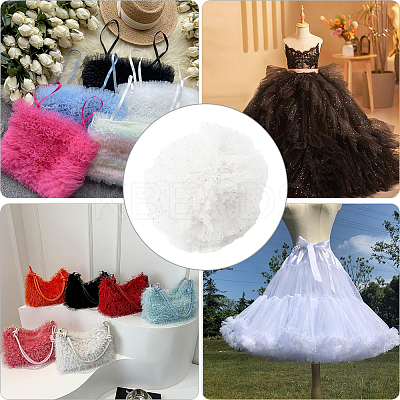 3 Yards Polyester Pleated Lace Trim OCOR-GF0003-99A-02-1