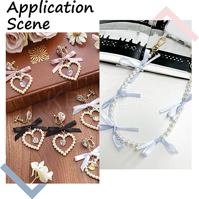 300Pcs 10 Colors Polyester Bowknot Ornament Accessories DIY-SP0004-88-1