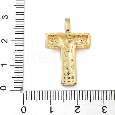 Brass Micro Pave Cubic Zirconia Pendants KK-B126-02G-T-1