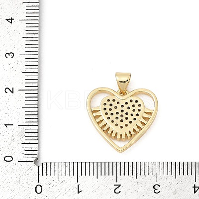 Brass Micro Pave Cubic Zirconia Pendants KK-U058-33G-1