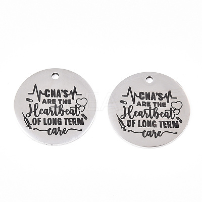 Non-Tarnish 201 Stainless Steel Pendants LS-STAS-T064-38P-24-1