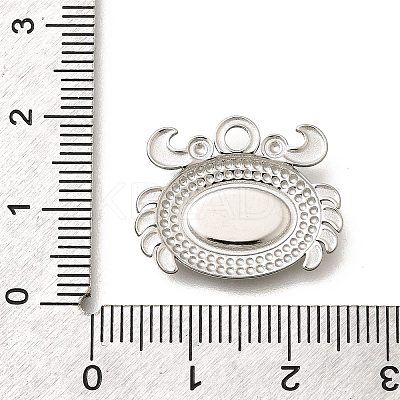 304 Stainless Steel Pendant Cabochon Settings STAS-E545-04C-P-1