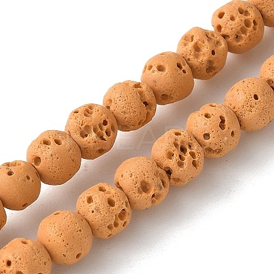 Synthetic Lava Rock Dyed Beads Strands G-H311-08D-09-1
