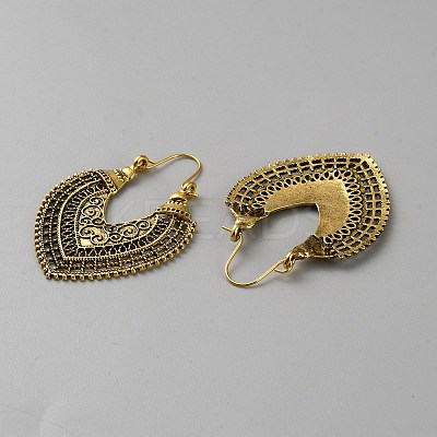 Heart Alloy Hoop Earrings for Women EJEW-TAC0020-04-1