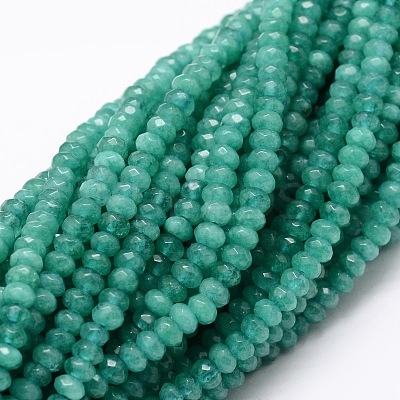 Dyed Natural Malaysia Jade Rondelle Beads Strands G-E316-2x4mm-29-1
