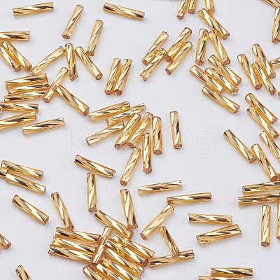 Glass Twisted Bugle Beads X-SEED-E002-12mm-822#-1