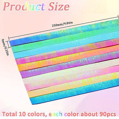 900Pcs 10 Bags Lucky Star Origami Paper DIY-SC0031-29-1