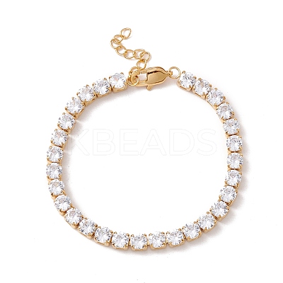 Classic Cubic Zirconia Tennis Bracelet BJEW-G639-01B-G-1