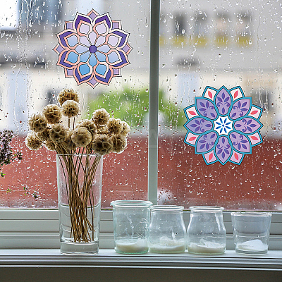 PVC Window Static Sticker DIY-WH0311-024-1