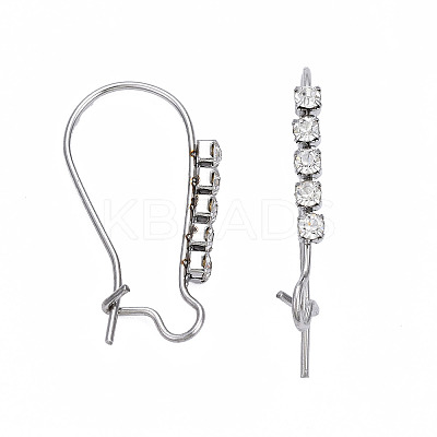 304 Stainless Steel Hoop Earrings Findings Kidney Ear Wires LS-STAS-N092-138B-01-1