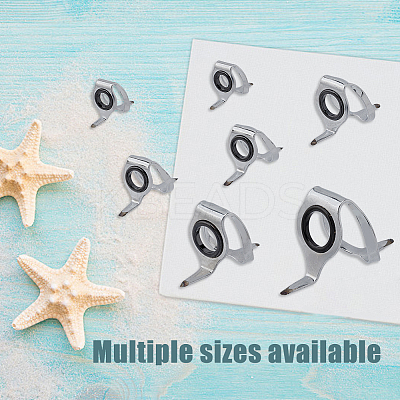 7Pcs 5 Style Stainless Steel Fishing Rod Guide Ring FIND-FH0006-70-1