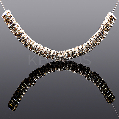 Iron Rhinestone Spacer Beads RB-GL0001-01-1