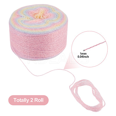 Segment Dyed Knitting Yarn DIY-TAC0033-03I-1