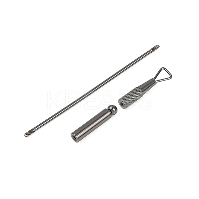 201 Stainless Steel Beadable Double Head Cuticle Pusher Nail Tools LS-STAS-R161-01B-1