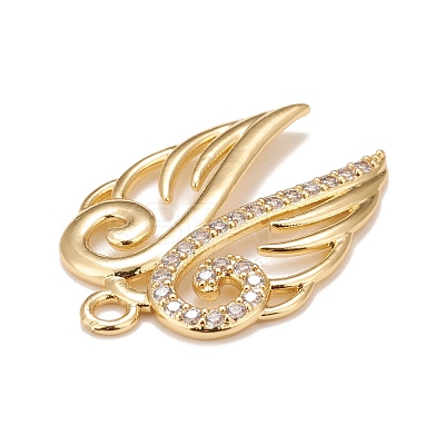 Brass Micro Pave Cubic Zirconia Pendants KK-A161-26G-1